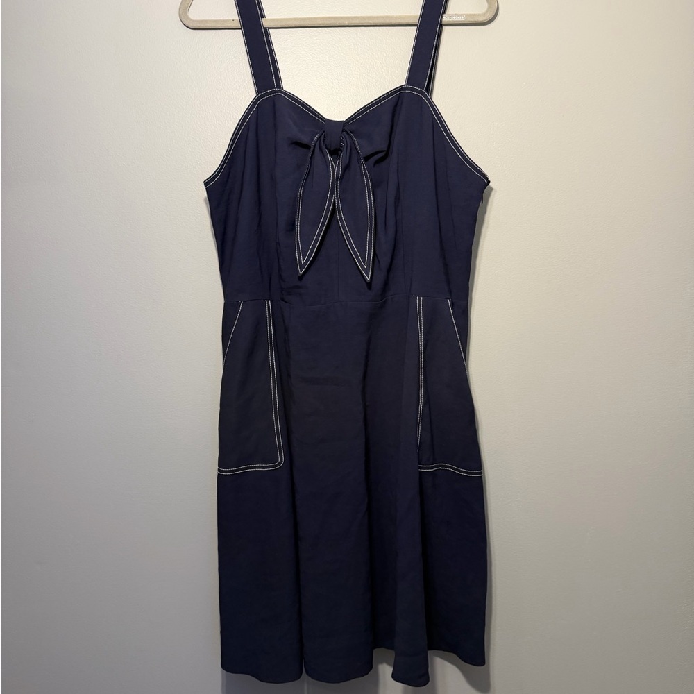 a new day Navy Blue Dress‎ with Bow Detail